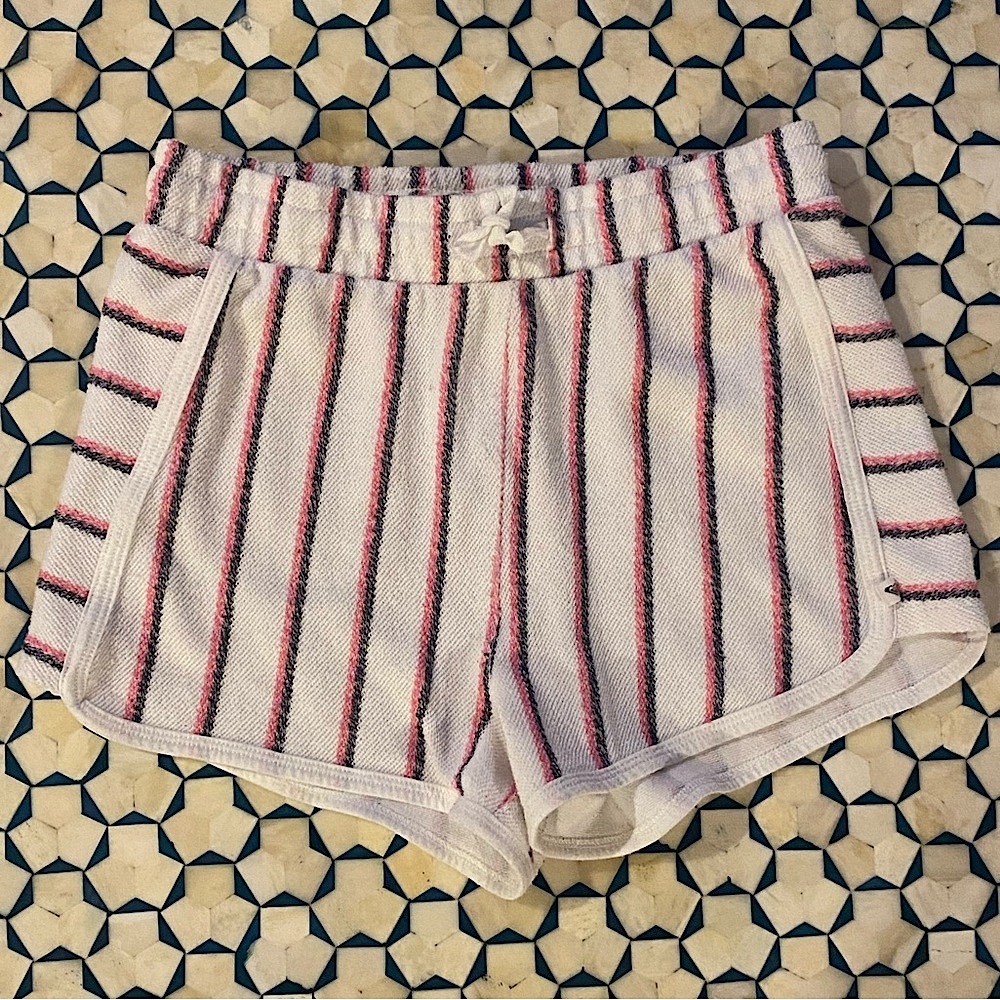 Roxy Terry Stripped Pull On Shorts size 12